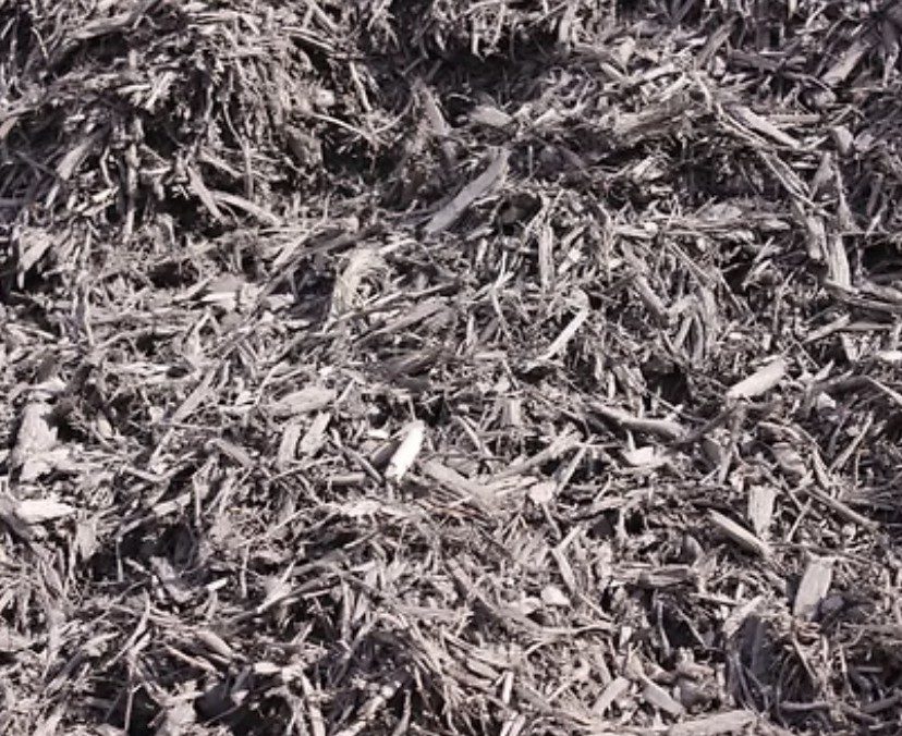 Natural bark mulch texture close up