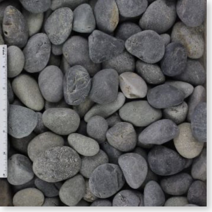 Black Mexican Beach Cobble close up