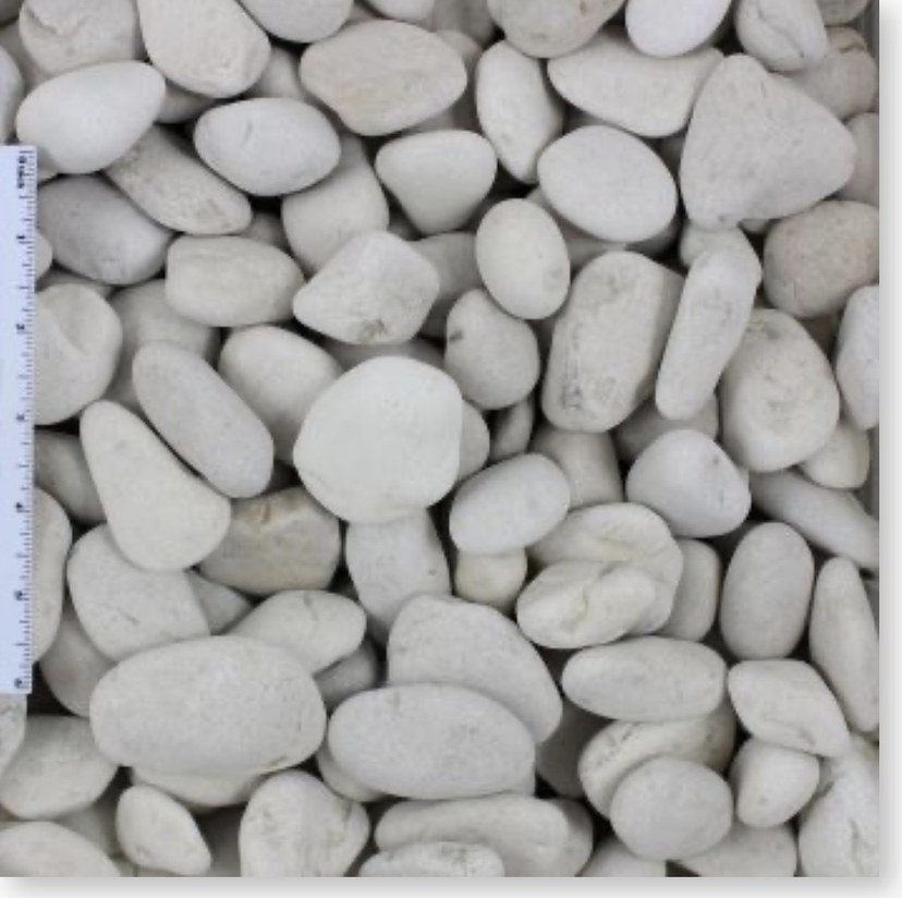 Ivory Pebbles, 1 to 2 inch, close up