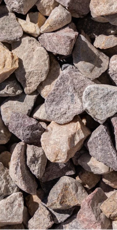 Santa Fe Crushed rock, 1.5 inch, close up