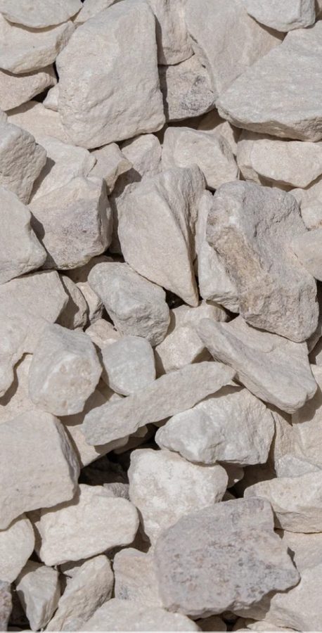 White Marble rock, 1.5 inch, close up